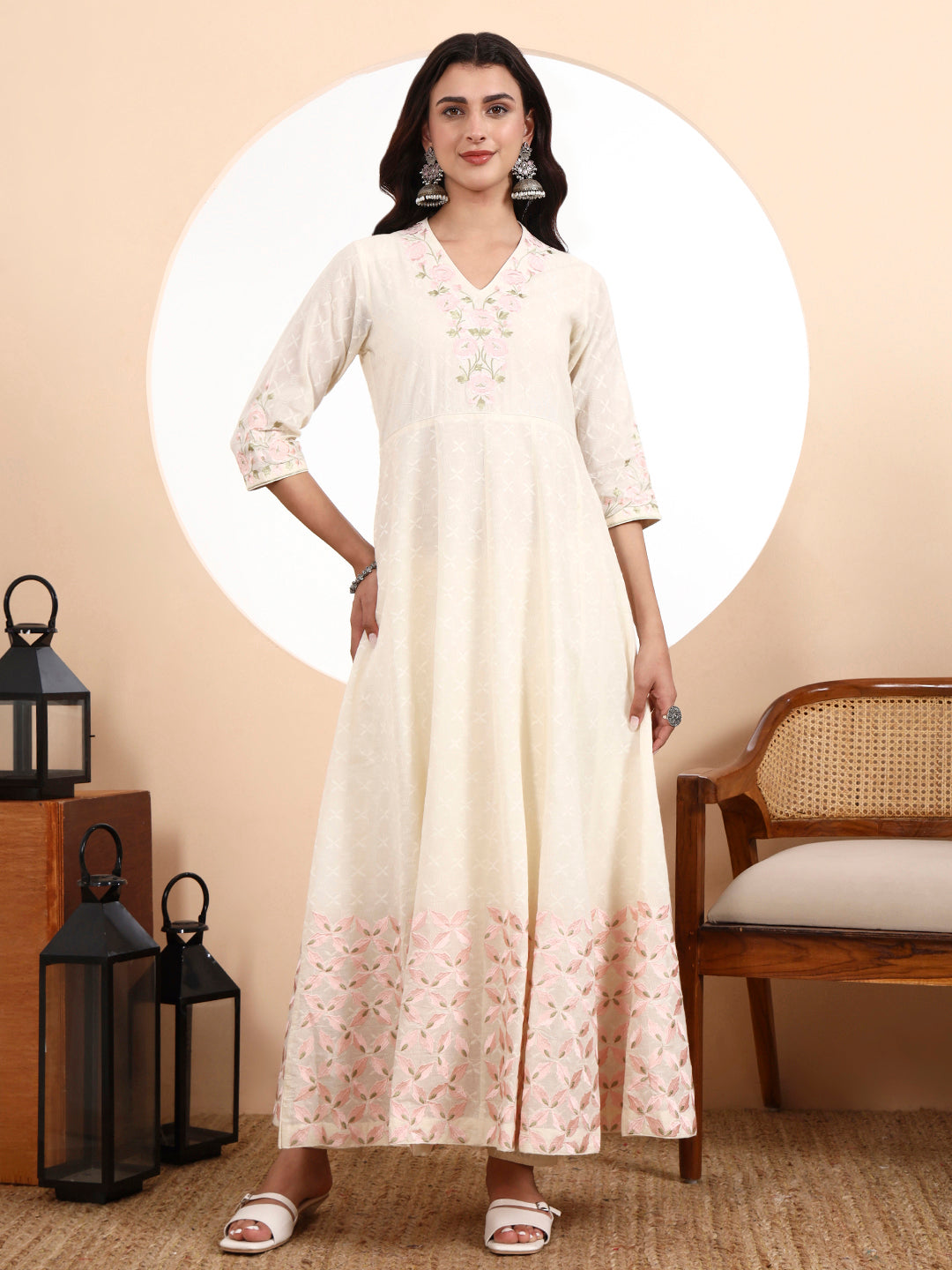Sana Anarkali with Parsi Embroidery