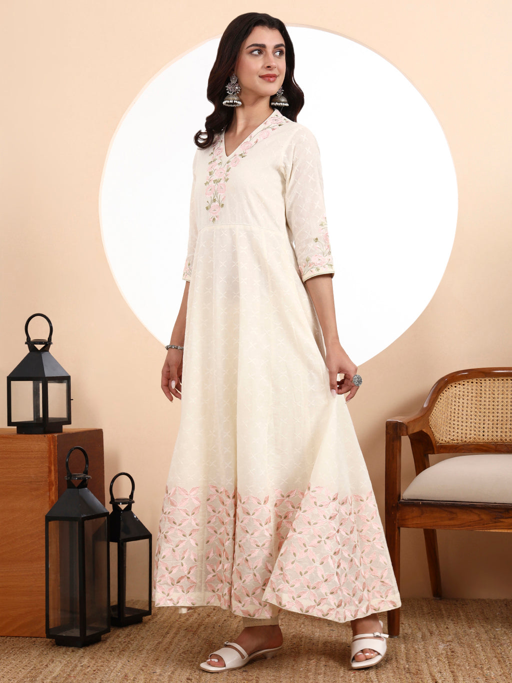 Sana Anarkali with Parsi Embroidery