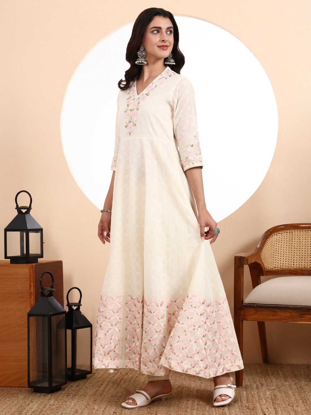 Sana Anarkali with Parsi Embroidery