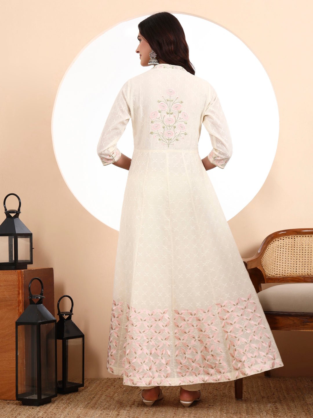 Sana Anarkali with Parsi Embroidery