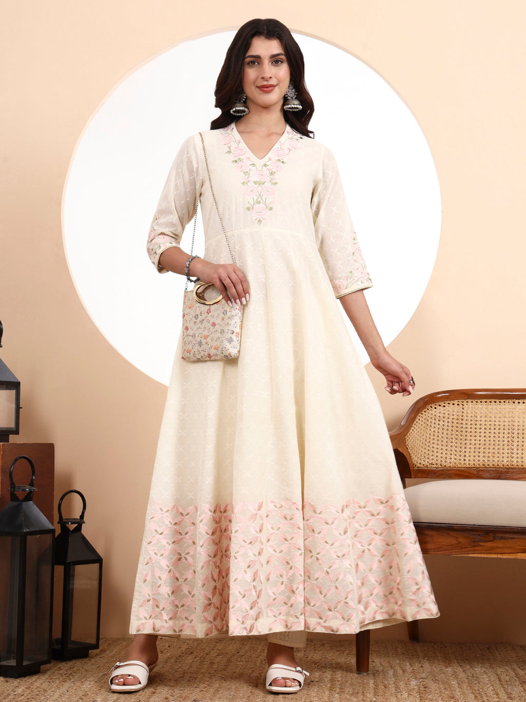 Sana Anarkali with Parsi Embroidery