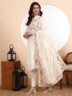 Kali Kurta 3-Piece Set with Parsi Embroidery