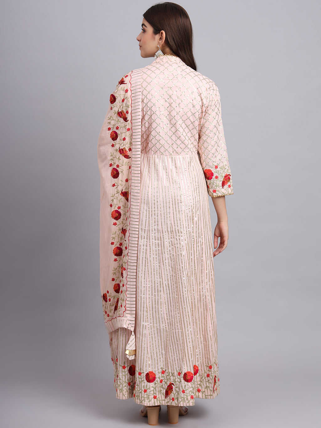 Gota Baby Pink Angrakha Kurta Set – Stylish Ethnic Wear for Weddings & Festivals