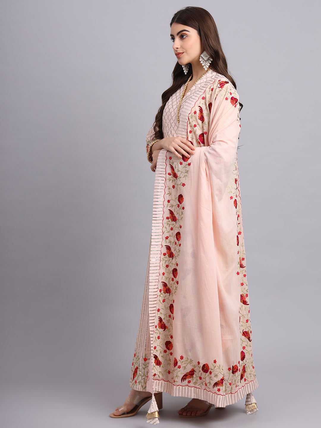 Gota Baby Pink Angrakha Kurta Set – Stylish Ethnic Wear for Weddings & Festivals