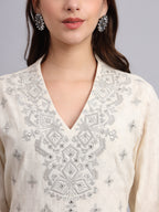Moonlight Glow Silver Anarkali Suit for Women – Stylish Wedding & Festive Ethnic Wear
