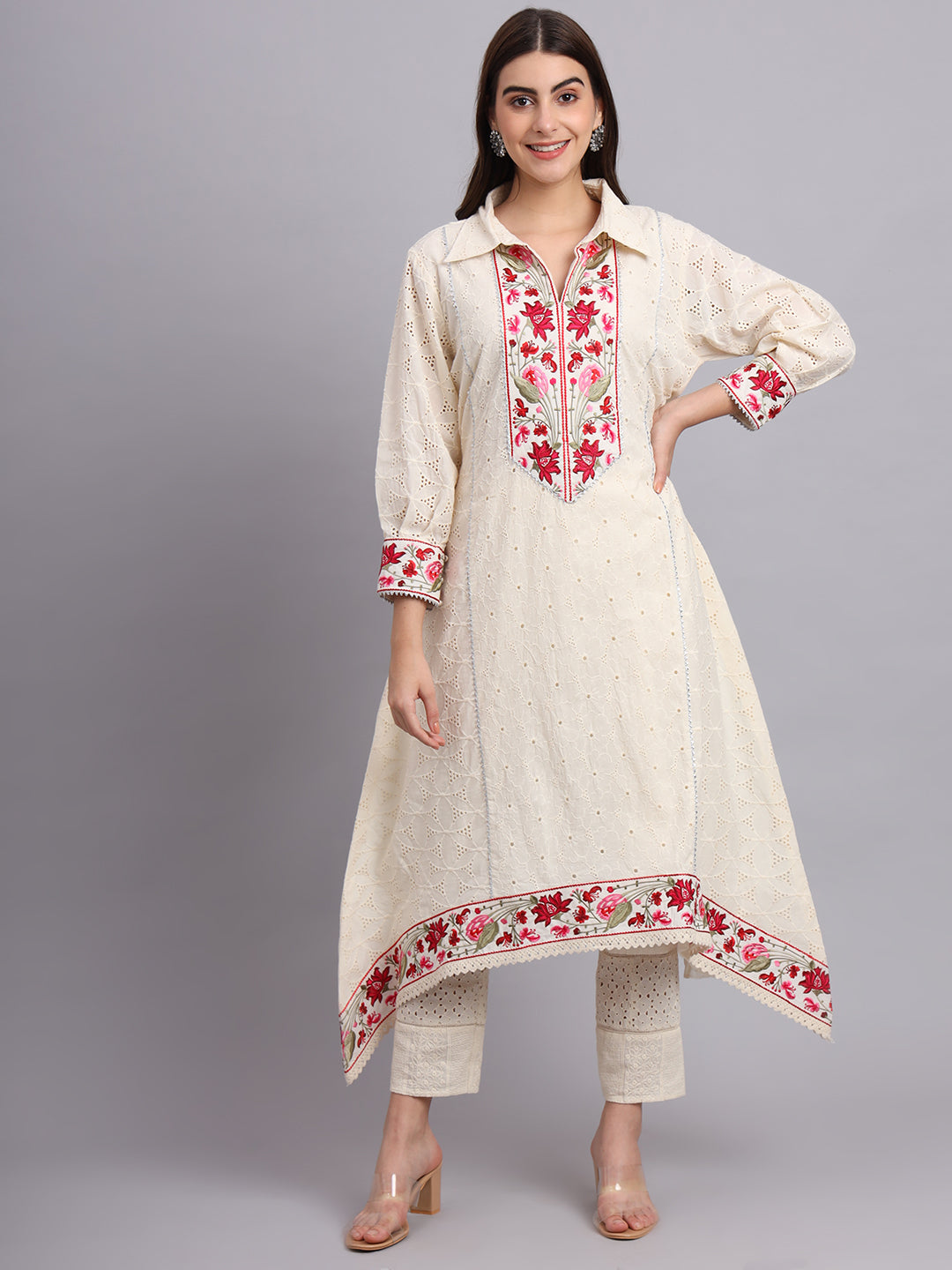 Fish Cut Kurta and Pants – Designer Ethnic Kurta Set for Women