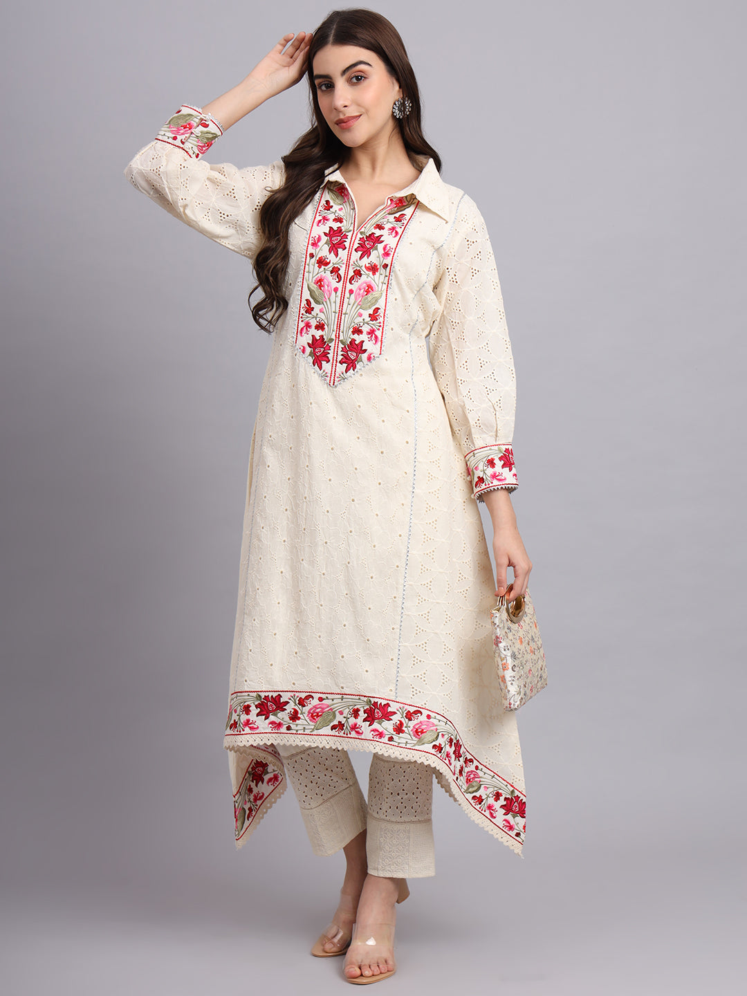 Fish Cut Kurta and Pants – Designer Ethnic Kurta Set for Women