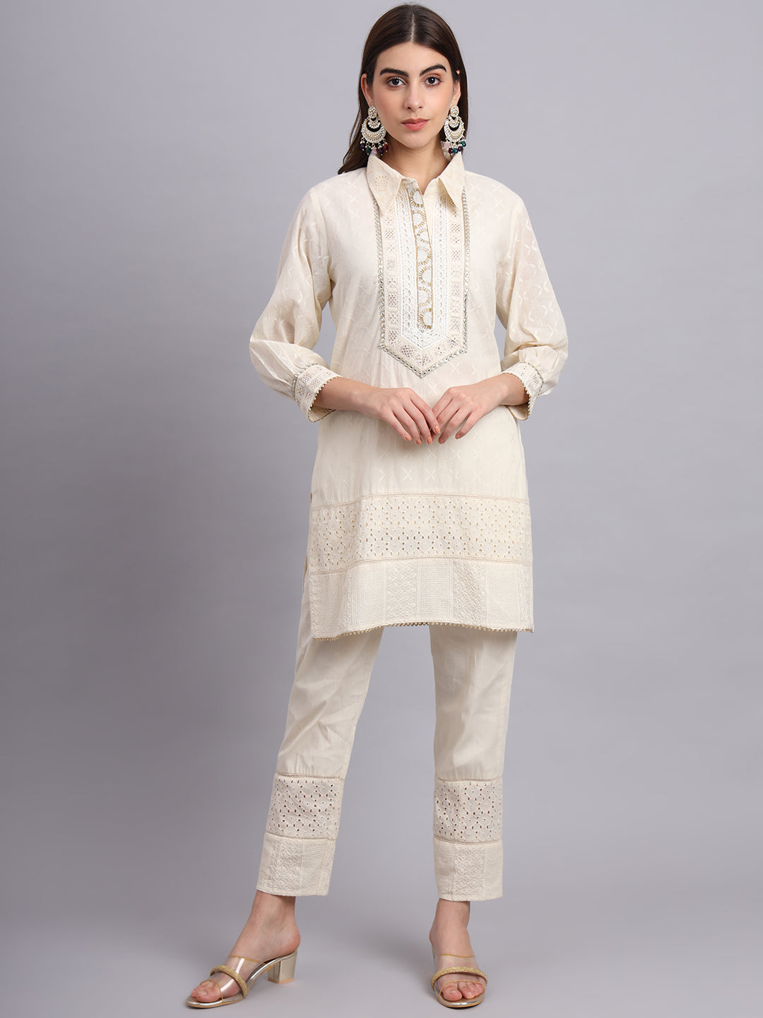 Zari Short Kurta and Pants Set – Trendy Party Wear & Ethnic Outfit for Women
