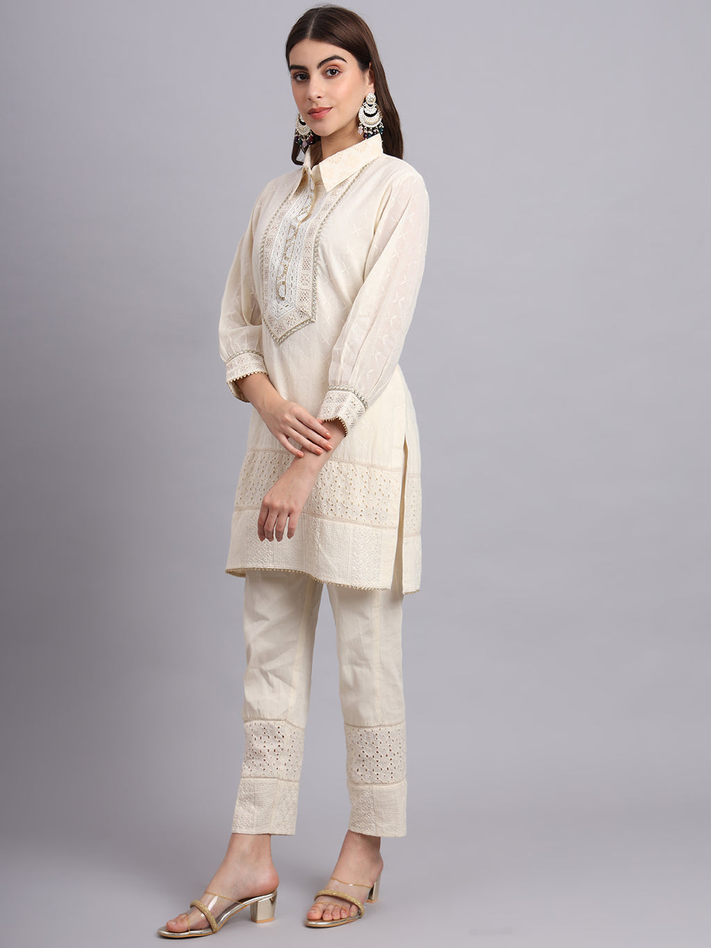 Zari Short Kurta and Pants Set – Trendy Party Wear & Ethnic Outfit for Women