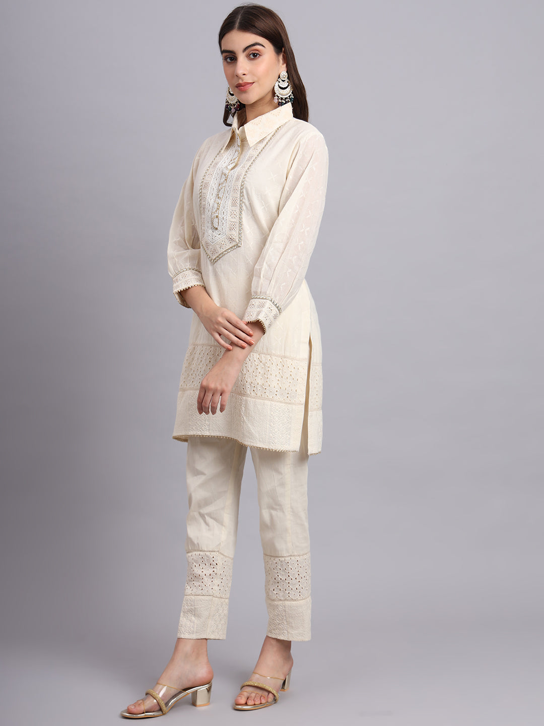 Zari Short Kurta and Pants Set – Trendy Party Wear & Ethnic Outfit for Women
