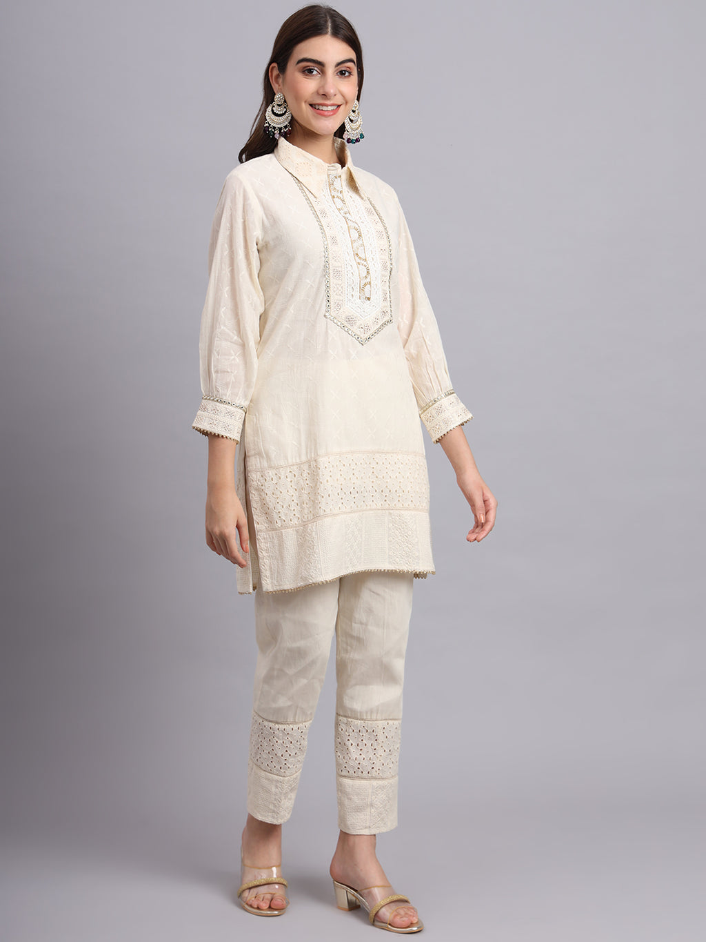 Zari Short Kurta and Pants Set – Trendy Party Wear & Ethnic Outfit for Women