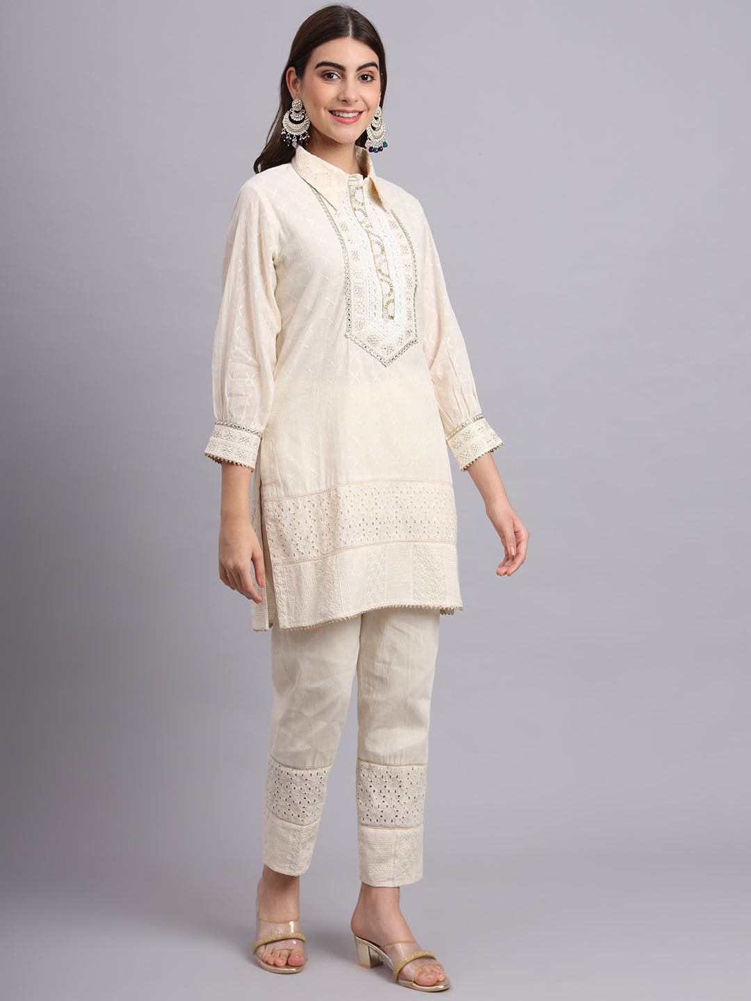 Zari Short Kurta and Pants Set – Trendy Party Wear & Ethnic Outfit for Women