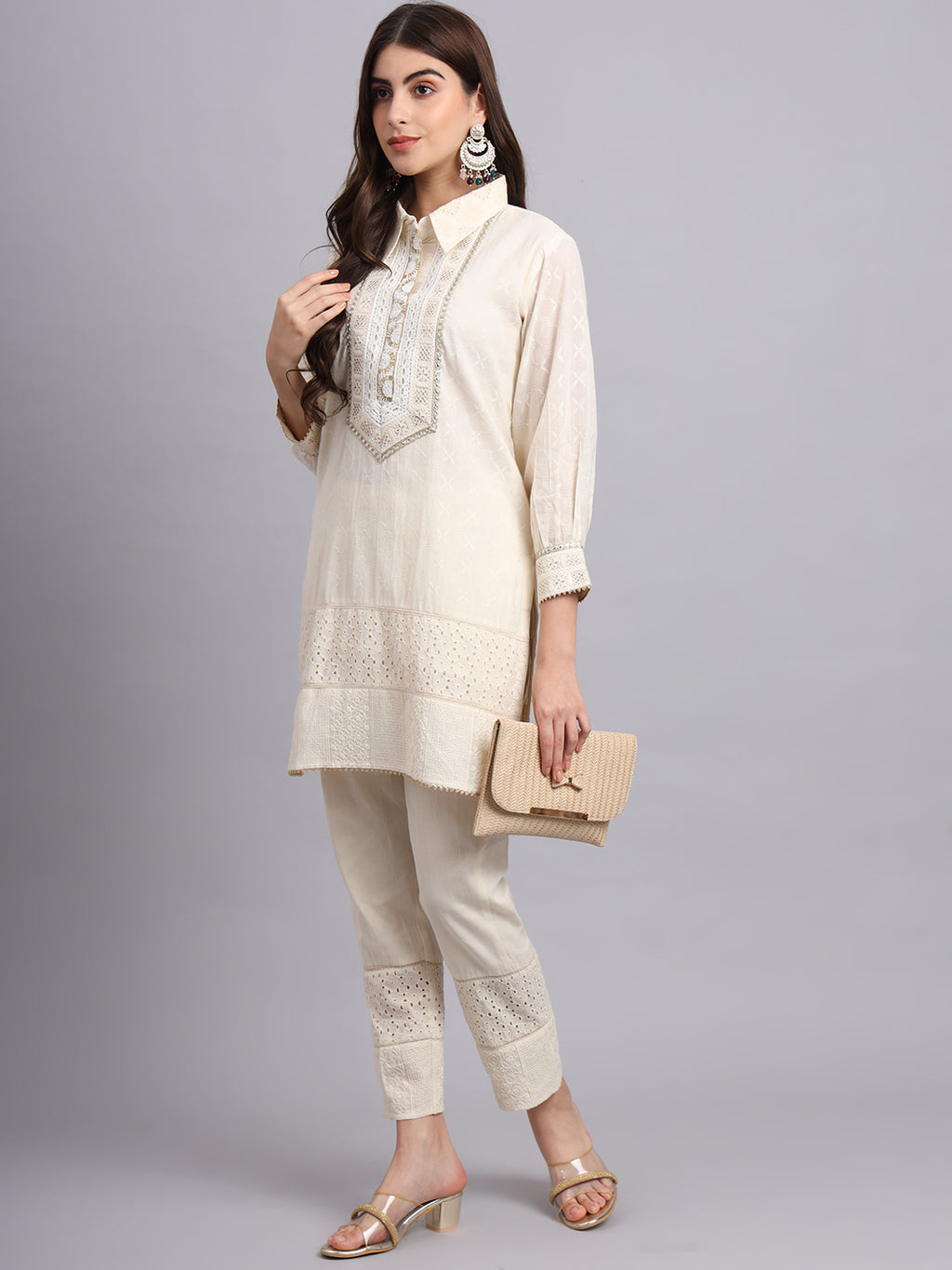 Zari Short Kurta and Pants Set – Trendy Party Wear & Ethnic Outfit for Women