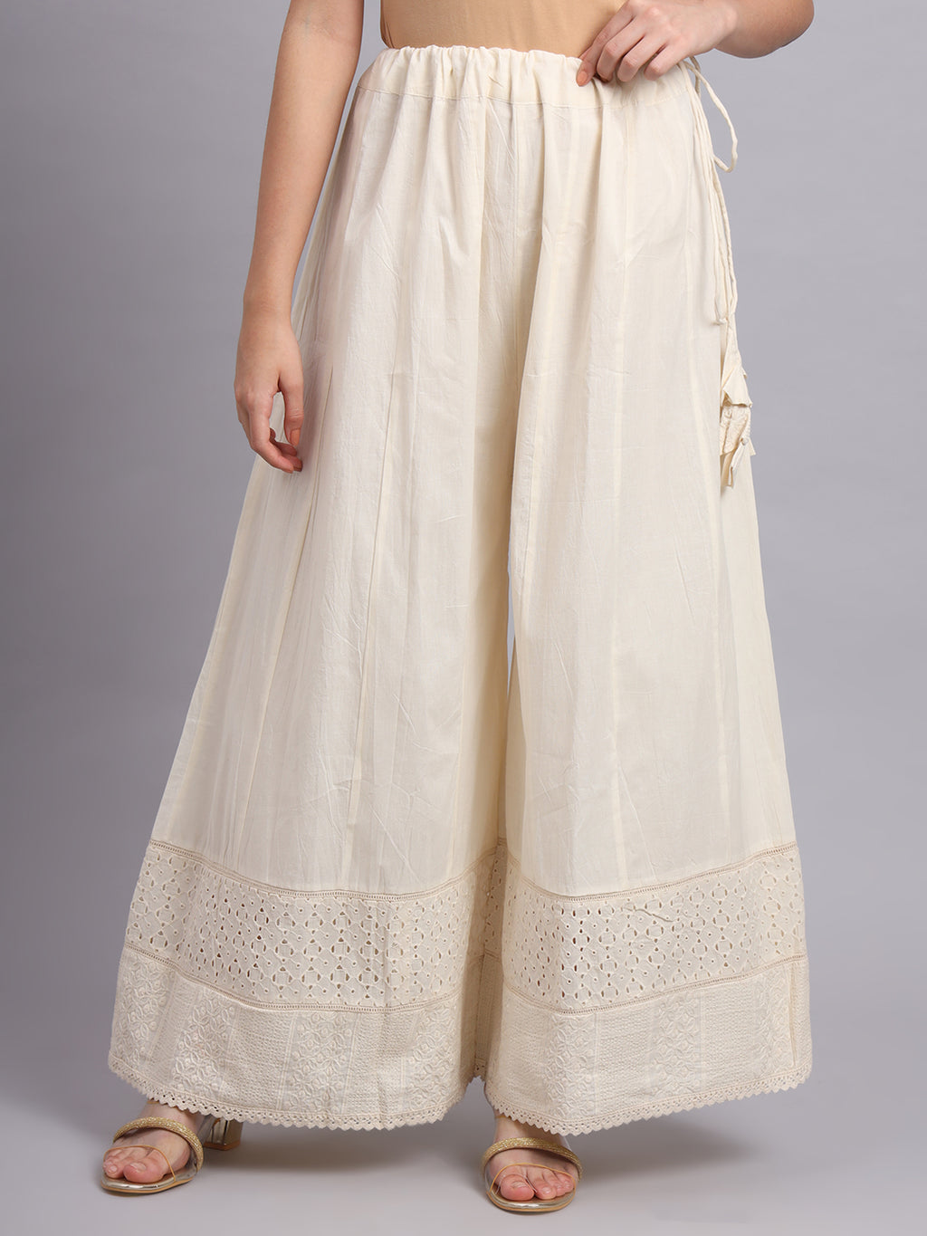 Women’s Zari Short Kurta Sharara Outfit – Modern Festive Collection