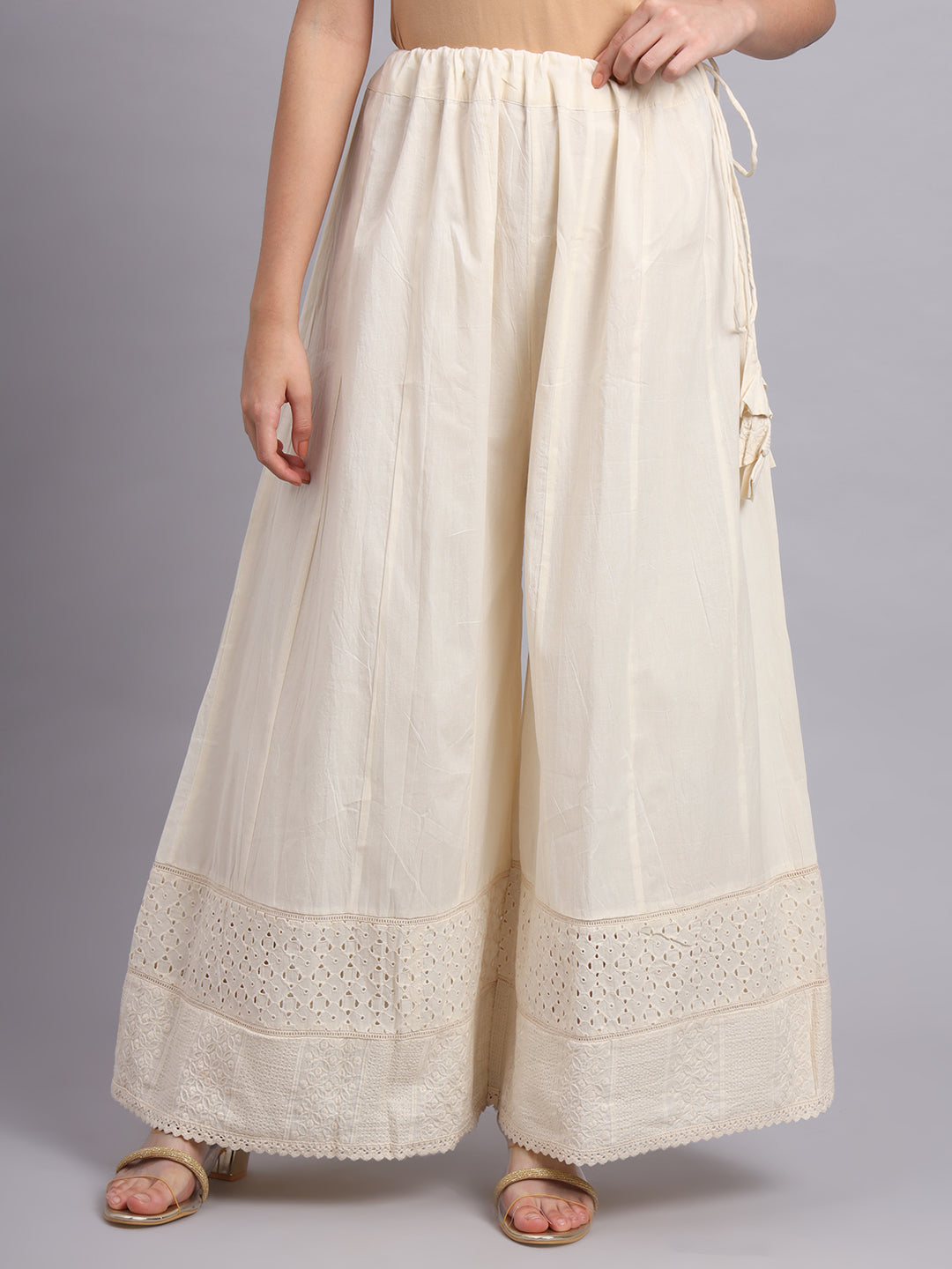 Women’s Zari Short Kurta Sharara Outfit – Modern Festive Collection